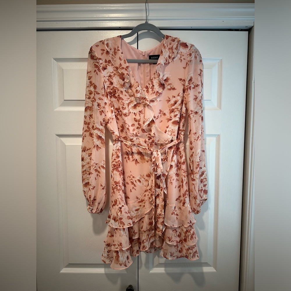 Bardot mini ruffle dress